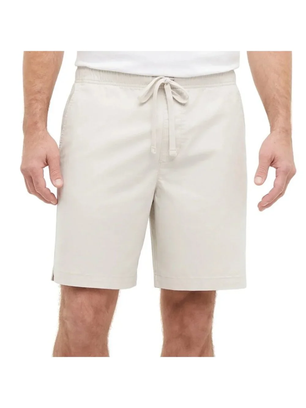 NWOT Banana Republic Men's L Beige Elastic Waist Drawstring Chino Shorts